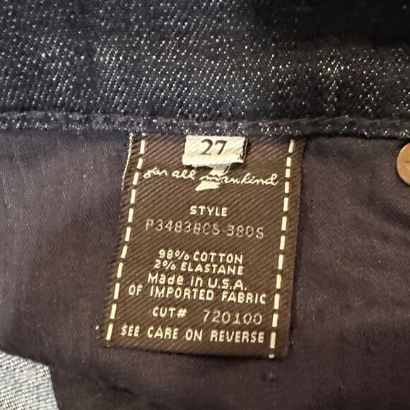 7 For All Mankind Dark Indigo Crop Dojo Jeans - Picture 4 of 6